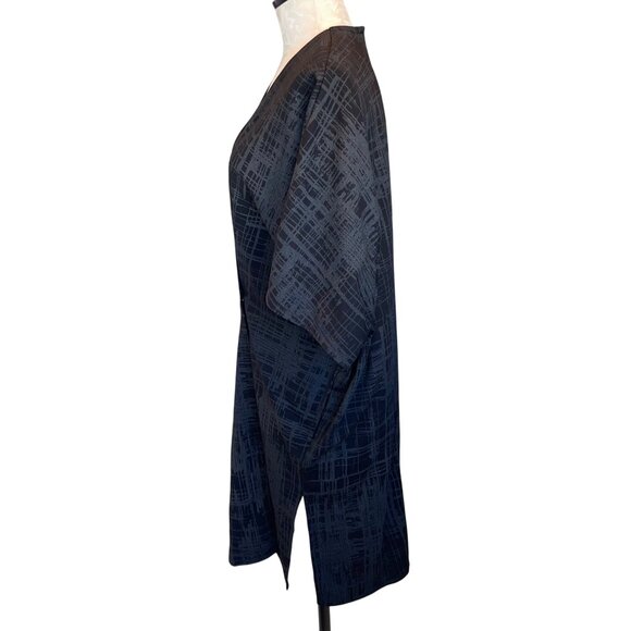 Elevated Essentials Womens Size S Gray Japanese Inspired Jacket V-neck Dolman - Picture 2 of 16